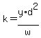 k=y%2Ad%5E2%2Fw