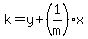 k=y%2B%281%2Fm%29x
