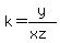 k=y%2F%28xz%29
