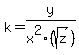 k=y%2Fx%5E2%28sqrt%28z%29%29