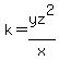 k=yz%5E2%2Fx