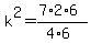 k%5E2=%287%2A2%2A6%29%2F%284%2A6%29