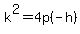 k%5E2=4p%28-h%29