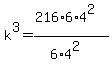k%5E3=%28216%2A6%2A4%5E2%29%2F%286%2A4%5E2%29