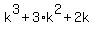 k%5E3+%2B+3%2Ak%5E2+%2B+2k