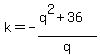 k+=+-%28q%5E2+%2B+36%29%2Fq