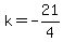 k+=+-21%2F4