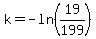 k+=+-ln%2819%2F199%29