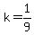 k+=+1%2F9