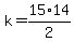 k+=+15%2A14%2F2