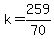 k+=+259%2F70