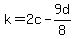 k+=+2c+-+9d%2F8
