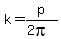 k+=+p%2F%282pi%29