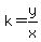 k+=+y%2Fx+