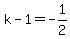 k-1=-1%2F2