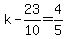 k-23%2F10=4%2F5
