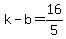 k-b=16%2F5
