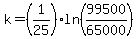 k=%281%2F25%29ln%2899500%2F65000%29