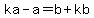 ka-a=b%2Bkb