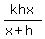 khx%2F%28x%2Bh%29