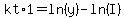 kt%2A1=ln%28y%29-ln%28I%29
