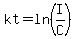 kt=ln%28I%2FC%29