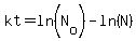 kt=ln%28N%5Bo%5D%29-ln%28N%29