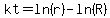 kt=ln%28r%29-ln%28R%29
