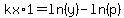 kx%2A1=ln%28y%29-ln%28p%29