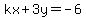 kx%2B3y=-6