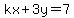 kx%2B3y=7