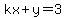 kx%2By=3