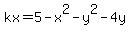 kx=5-x%5E2-y%5E2-4y