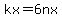 kx=6nx