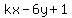 kx-6y%2B1