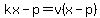 kx-p=v%28x-p%29