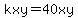 kxy=40xy