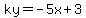 ky=-5x%2B3