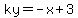 ky=-x%2B3