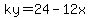 ky+=+24-12x+