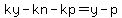 ky-kn-kp=y-p