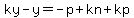 ky-y=-p%2Bkn%2Bkp