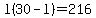 l%2830-l%29=216