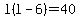l%28l-6%29=40