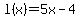 l%28x%29=5x-4