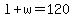 l%2Bw=120