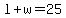 l%2Bw=25