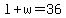 l%2Bw=36