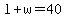 l%2Bw=40