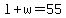 l%2Bw=55